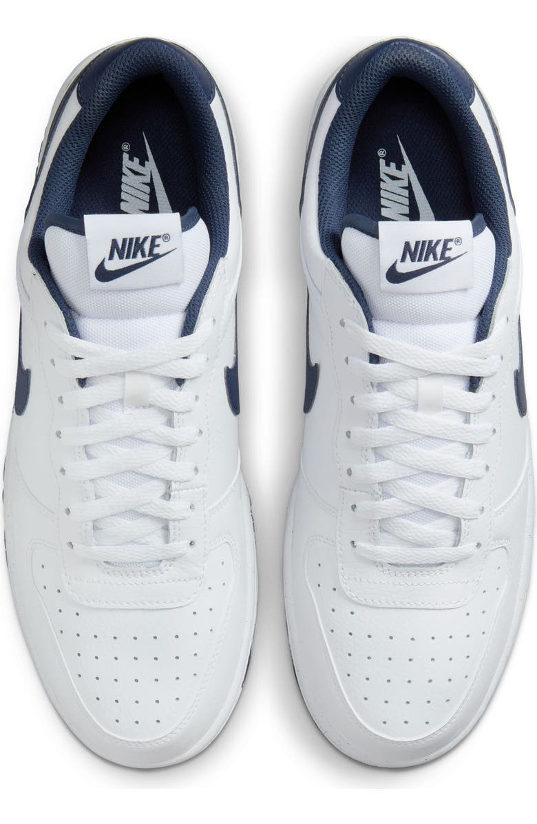 Nike Big Nike Low Basketball Sneaker, Alternate, color, White/ Midnight Navy
