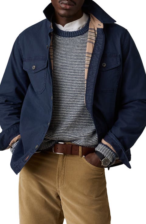 CPO Blanket Lined Cotton Canvas Button-Up Shirt Jacket