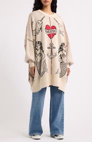 Dressed in Lala Tattoo Shop Oversized Sweater