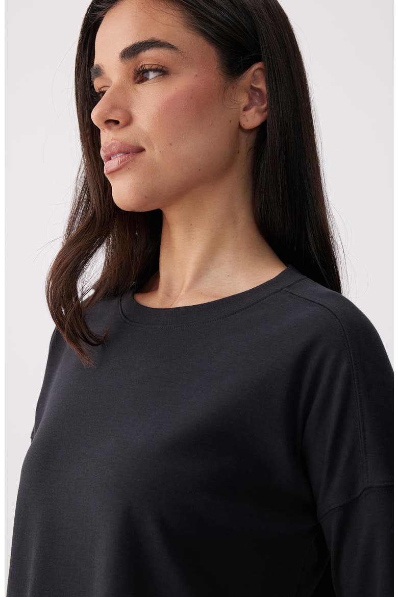 Organic Cotton Long Sleeve T-Shirt, Alternate, color, BLACK
