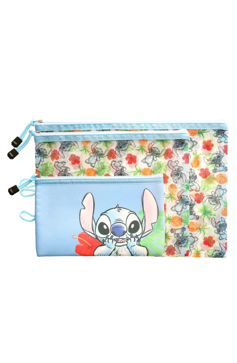 Disney Stitch Makeup Bag, Set of 3 in Different Sizes, Main, color, Multicolor