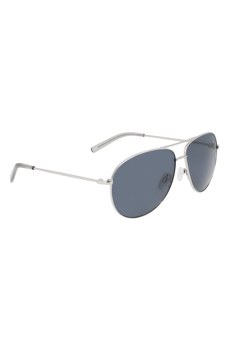 Cole Haan 61mm Aviator Sunglasses, Alternate, color, Shiny Silver