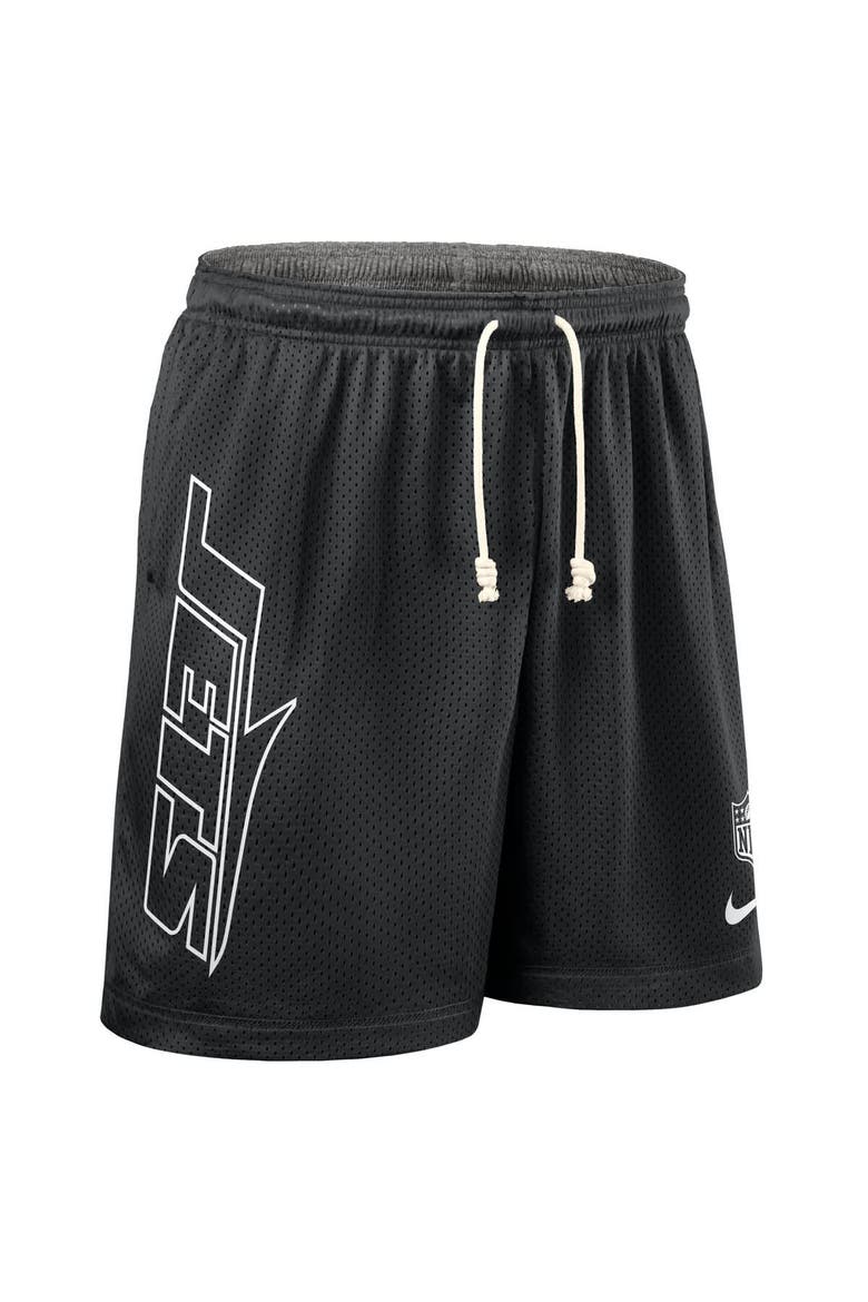 Men's Nike Black New York Jets Sideline Reversible Performance Shorts, Alternate, color, Black