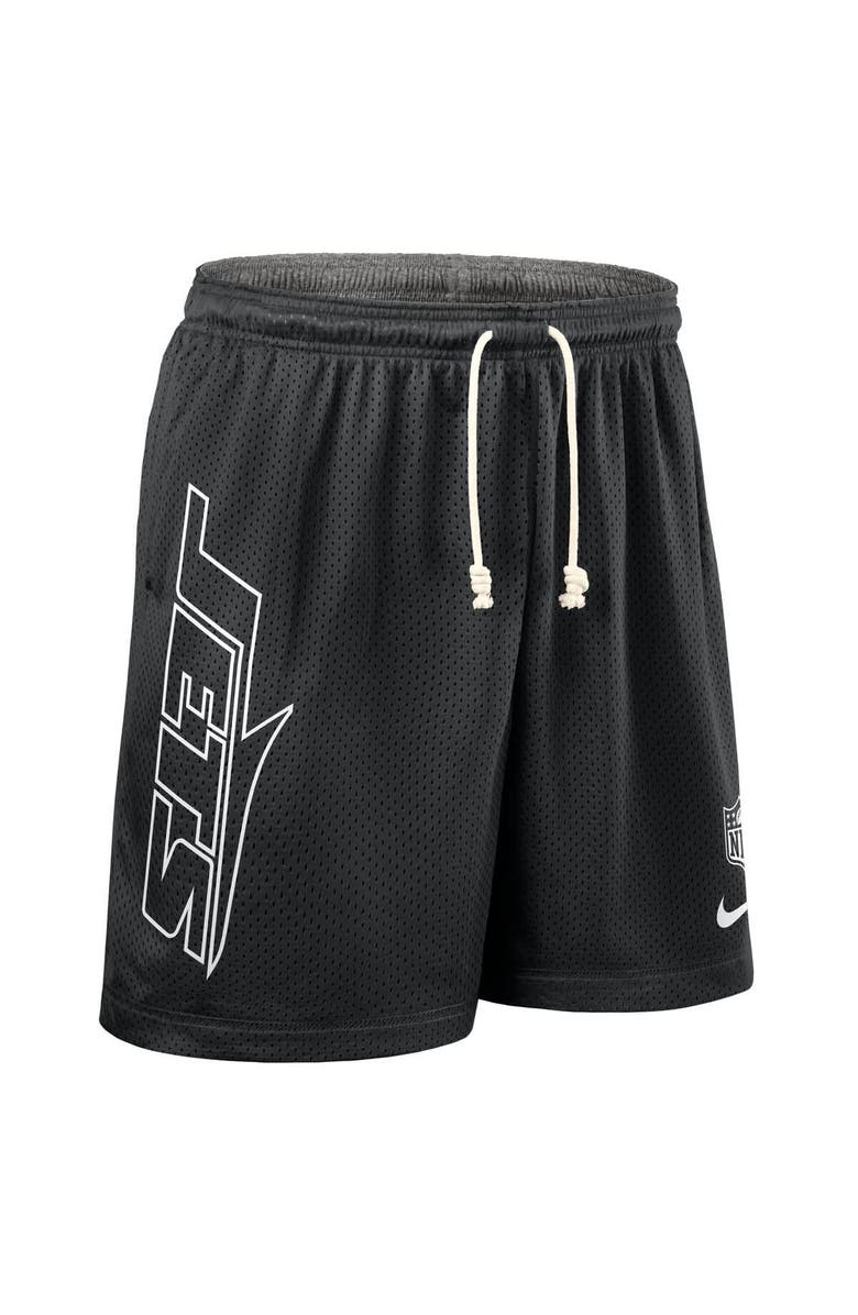 Nike Men's Nike Black New York Jets Sideline Reversible Performance Shorts, Alternate, color, Black