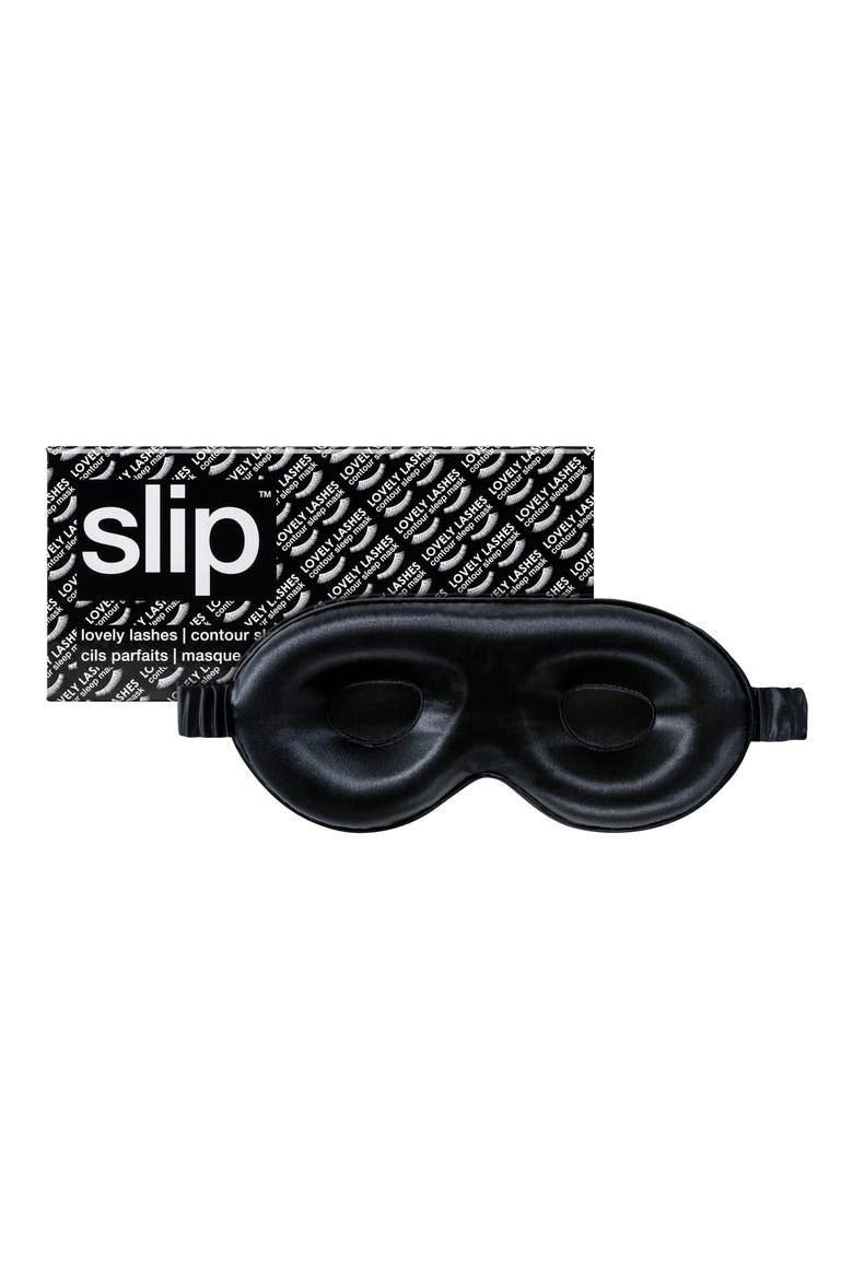 Lovely Lashes Pure Silk Contour Sleep Mask, Main, color, BLACK