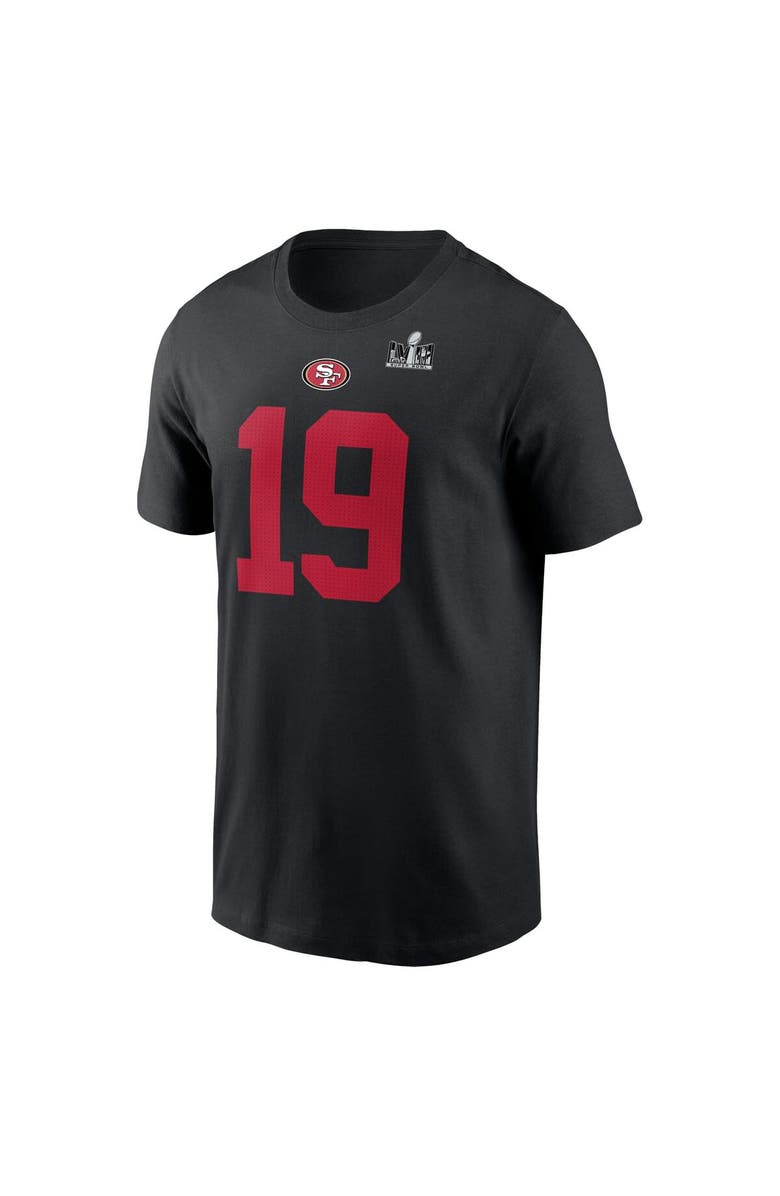 Nike Men's Nike Deebo Samuel Black San Francisco 49ers Super Bowl LVIII Patch Player Name & Number T-Shirt, Alternate, color, 