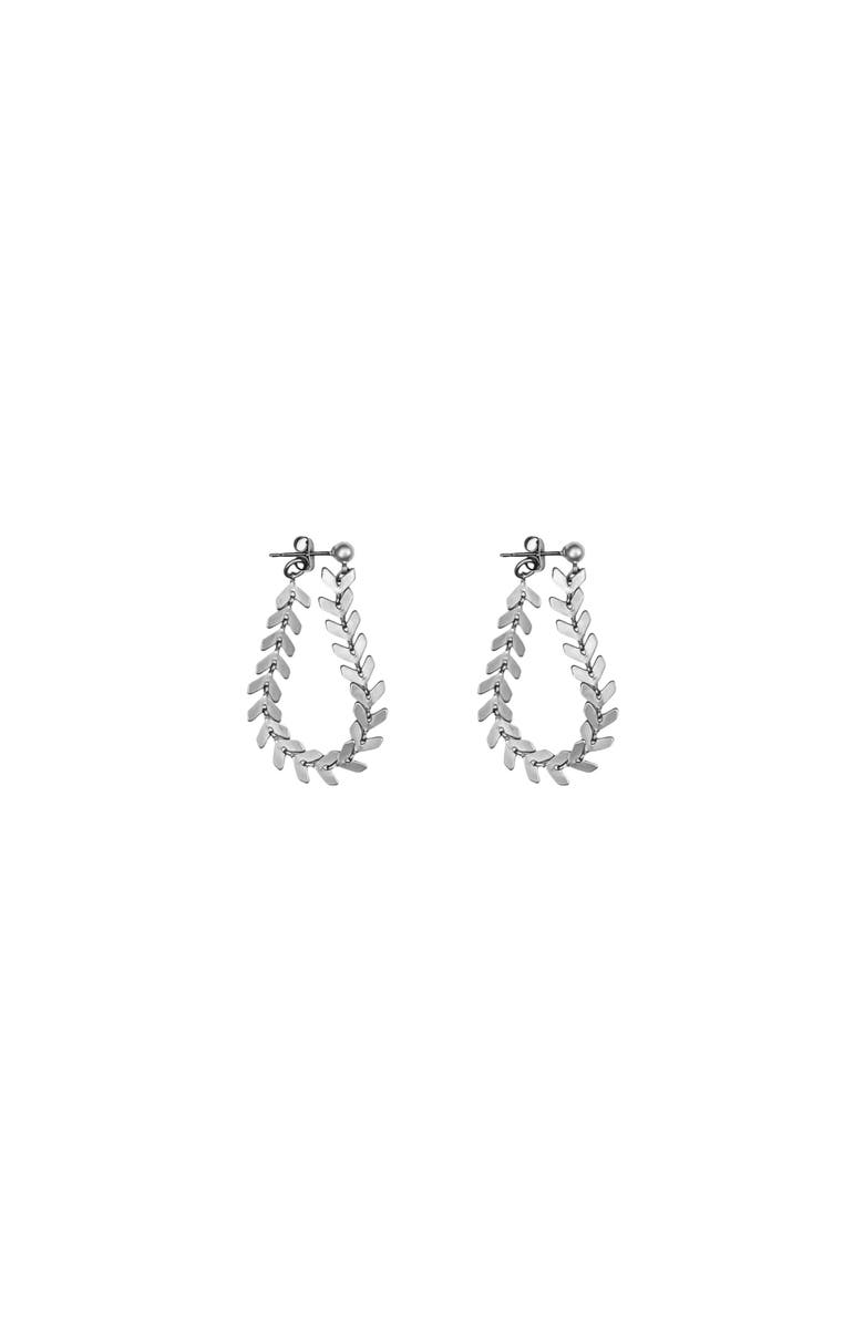 Bearfruit Jewelry Elara Chevron Drop Earrings Bold Trendy Statement, Alternate, color, Dark Grey