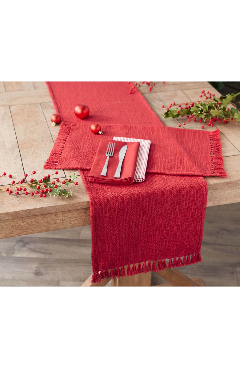 Design Imports Candy Cane Stripe 4-Piece Napkin Set, Alternate, color, Candy Stripe