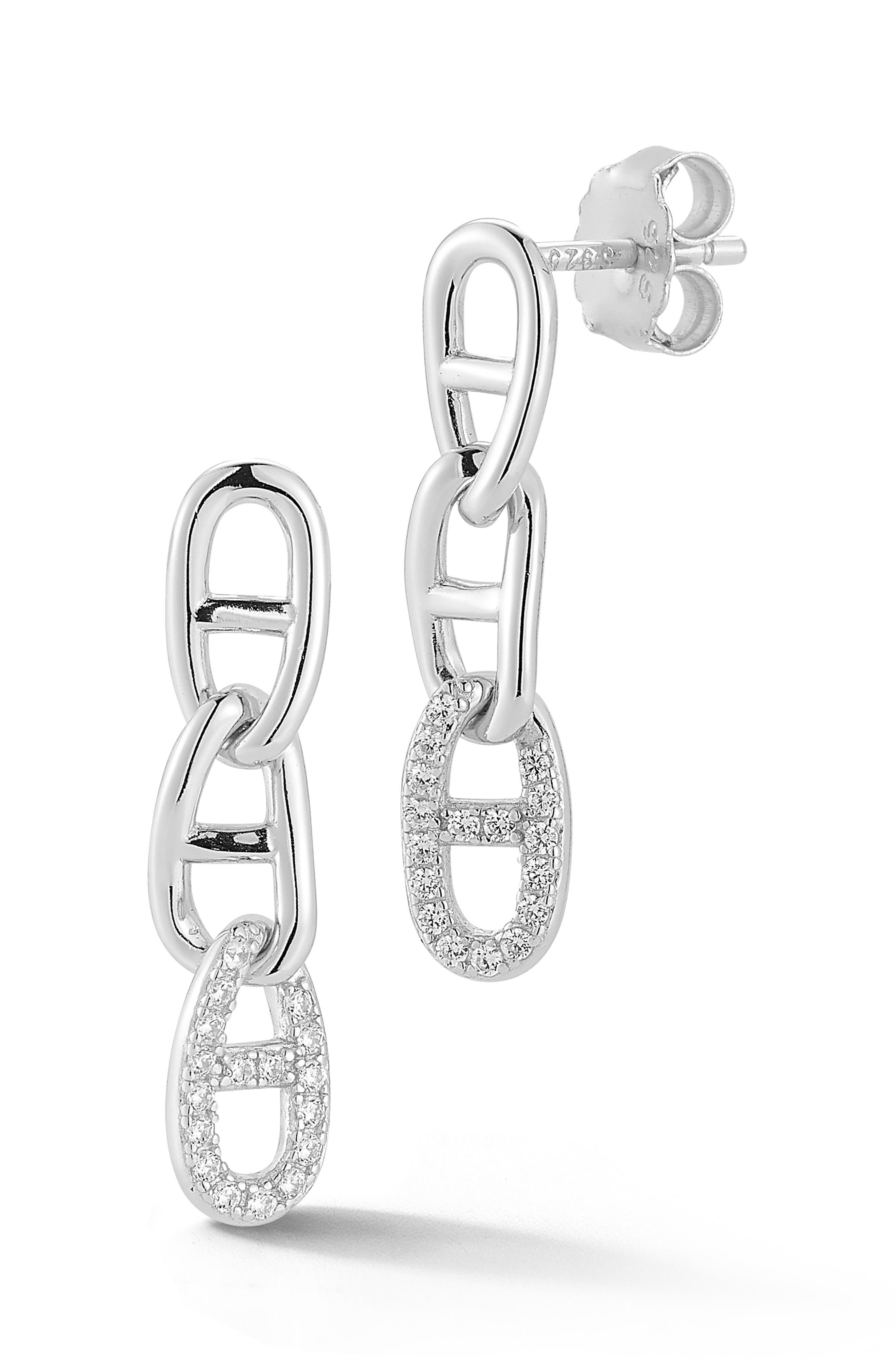 Sterling Silver Mariner Drop Earrings