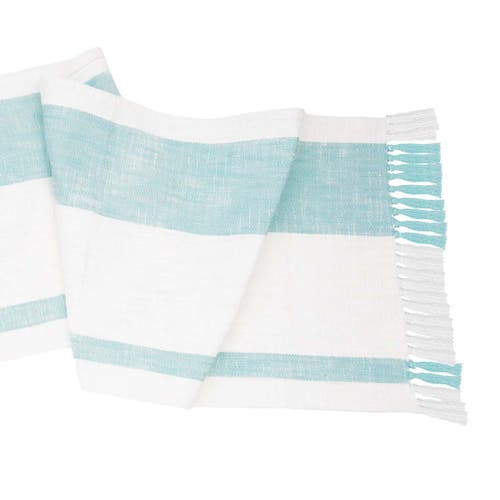 Carol & Frank Morgan Striped Table Runners Collection In Blue