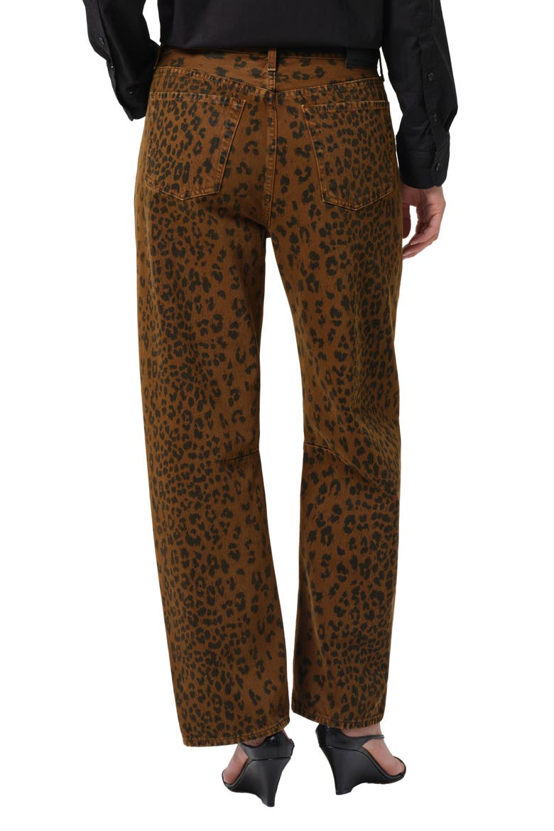 Miro High Waist Barrel Jeans, Alternate, color, SEPIA CHEETAH