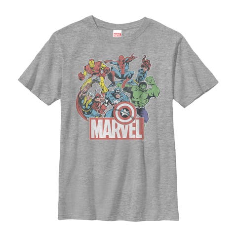 Boy's Marvel Classic Hero Collage  Graphic T-Shirt