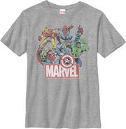 Marvel Boy's Marvel Classic Hero Collage Graphic T-Shirt