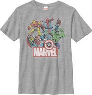 Marvel Boy's Marvel Classic Hero Collage Graphic T-Shirt