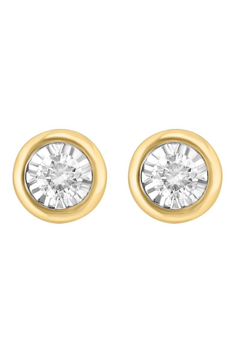 Round Diamond Stud Earrings, Main, color, GOLD