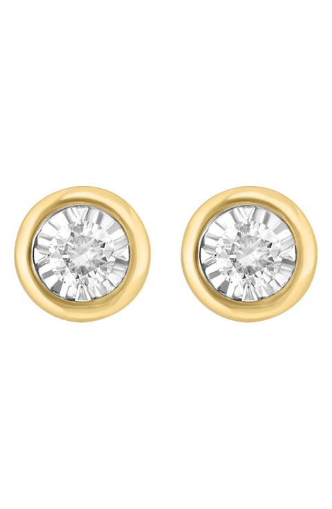 Round Diamond Stud Earrings