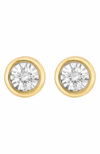Round Diamond Stud Earrings