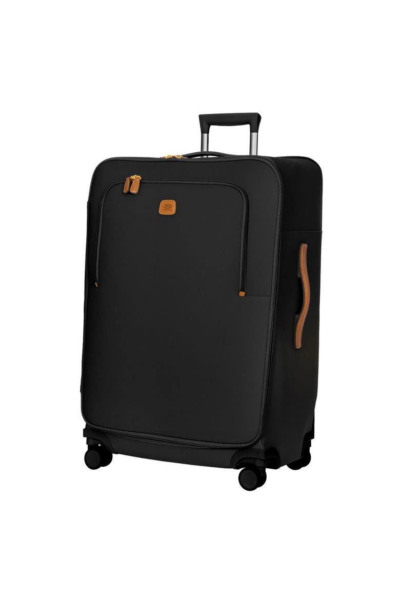 Firenze Softside 30" Large Checked Compound Spinner Luggage, Alternate, color, Black