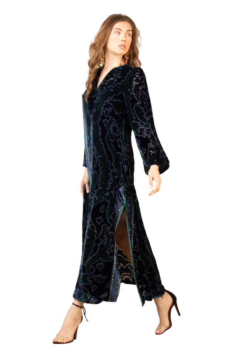 Hale Bob Emberlynn Velvet Dress, Alternate, color, Navy