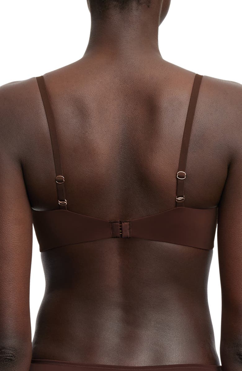 Skarlett Blue Minx Underwire Balconette Bra, Alternate, color, Rich Chocolate/ Light Pink