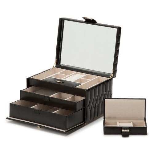 Wolf Caroline Medium Jewelry Case In Black