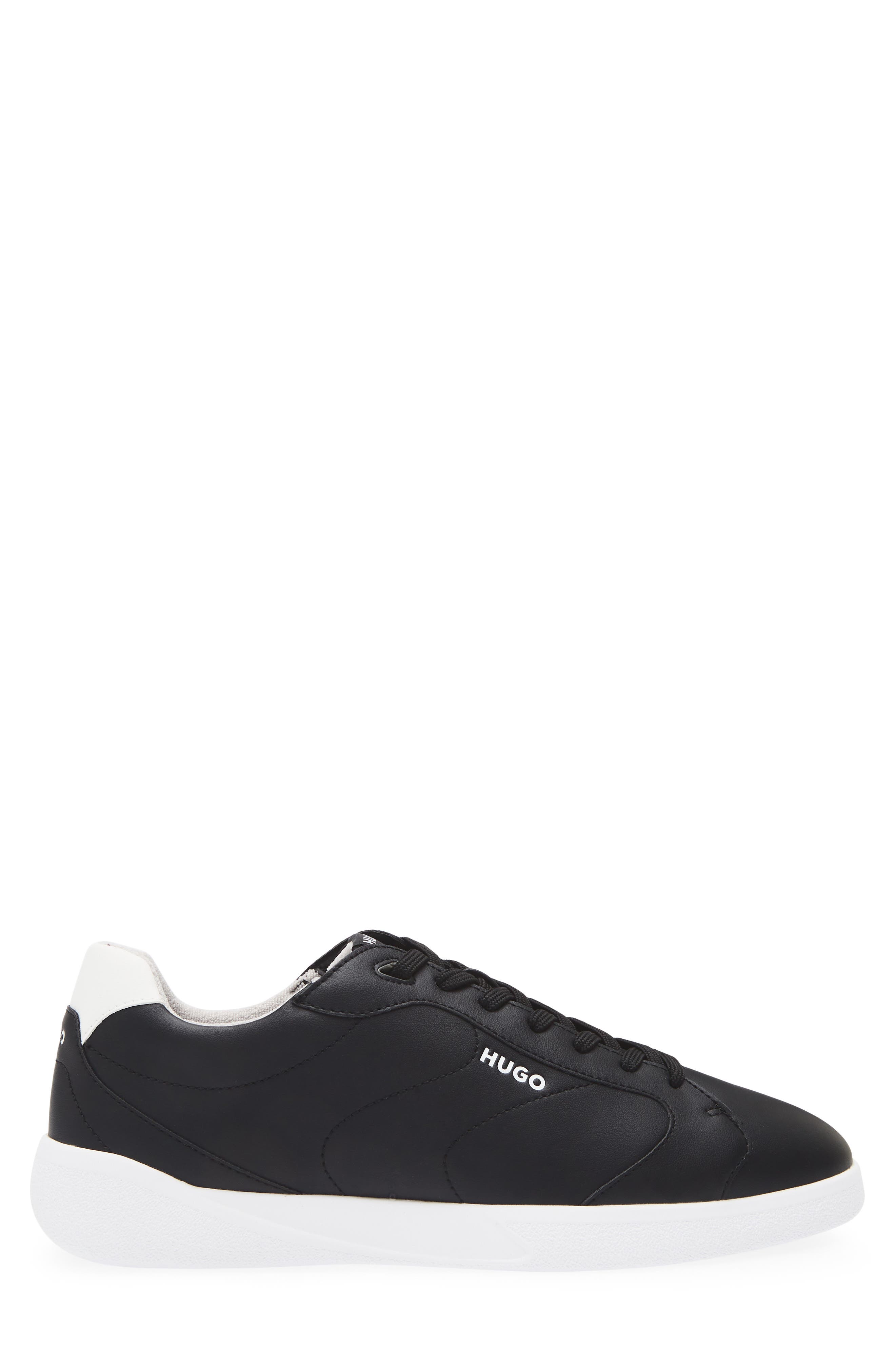 BOSS Riven Low Top Sneaker, Alternate, color, Black/ White