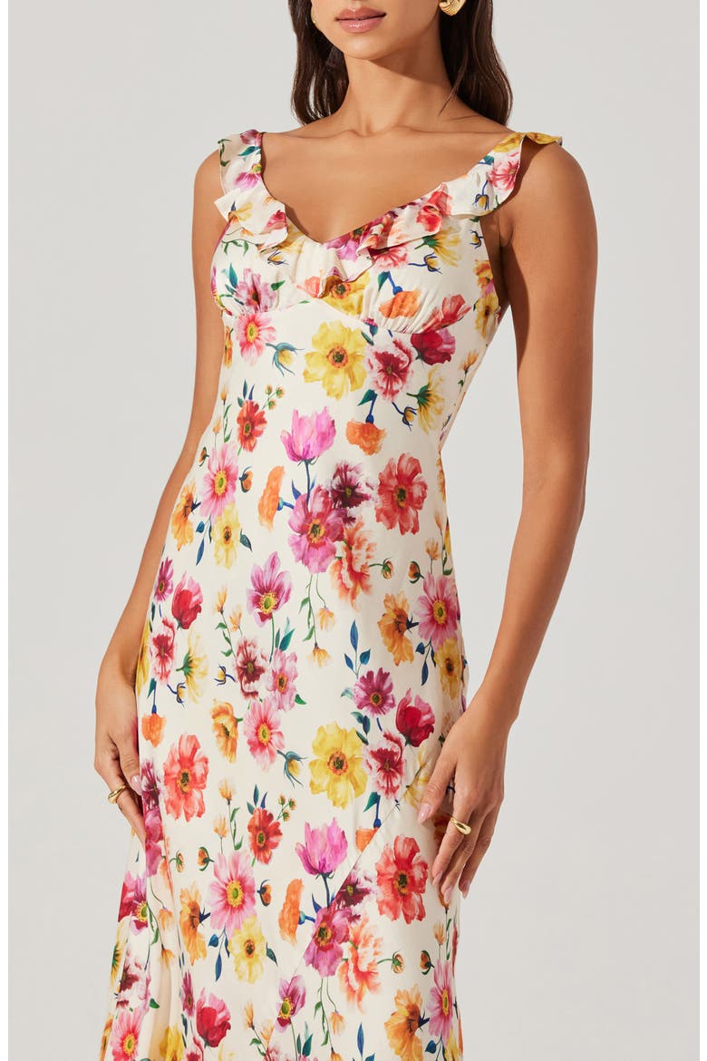 Zoie Floral Print Sleeveless Dress, Alternate, color, CREAM MULTI FLORAL