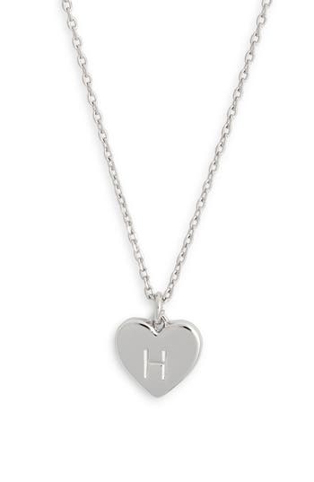 Kate Spade New York Initial Here Pendant Necklace In Silver