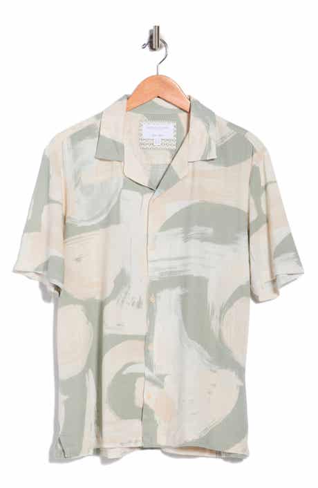DENIM AND FLOWER Short Sleeve Button-Up Shirt
