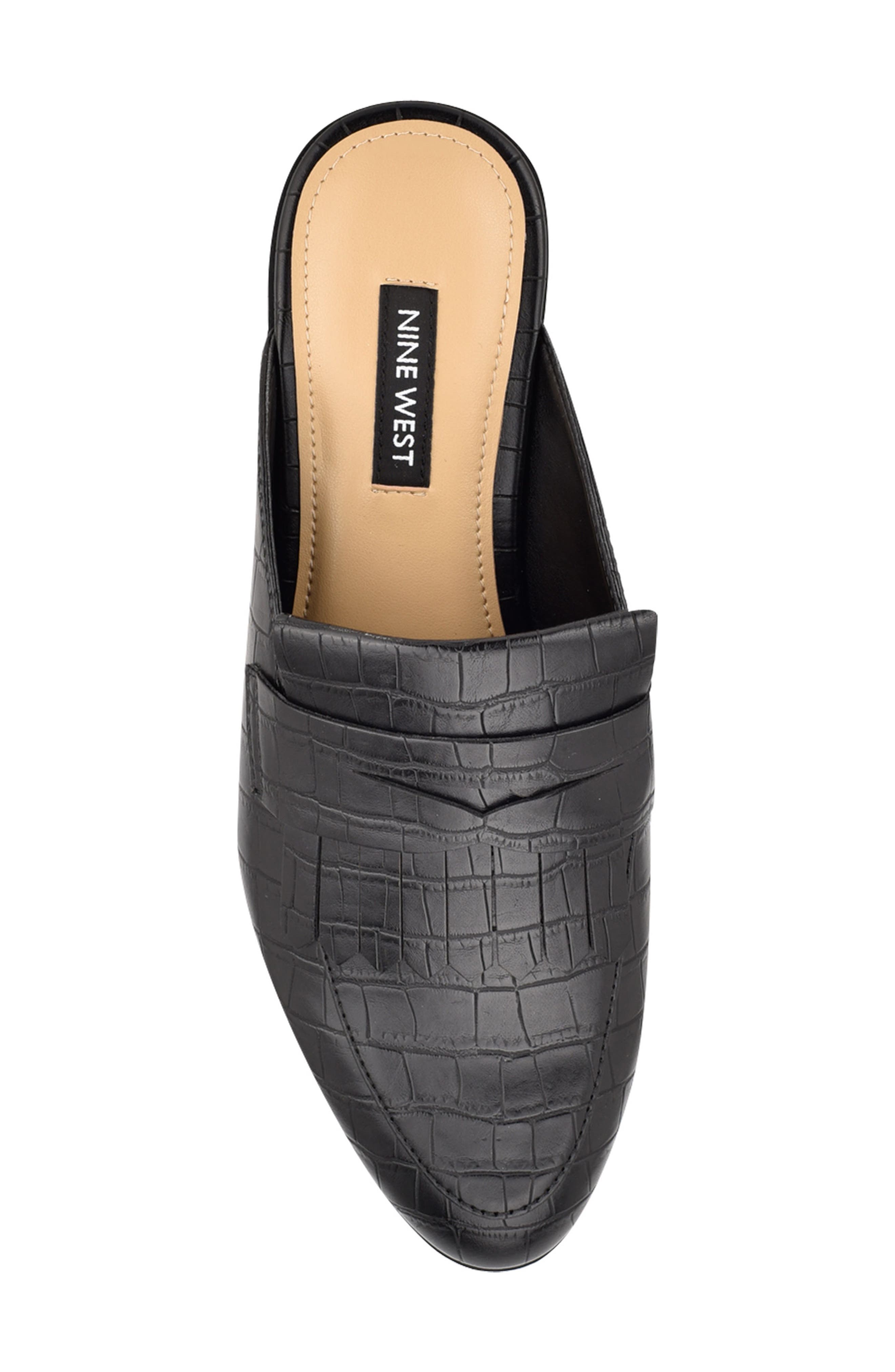 Nine West Kilts Croc Embossed Mule, Alternate, color, 