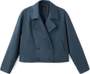 MANGO TEEN Double Breasted Crop Jacket