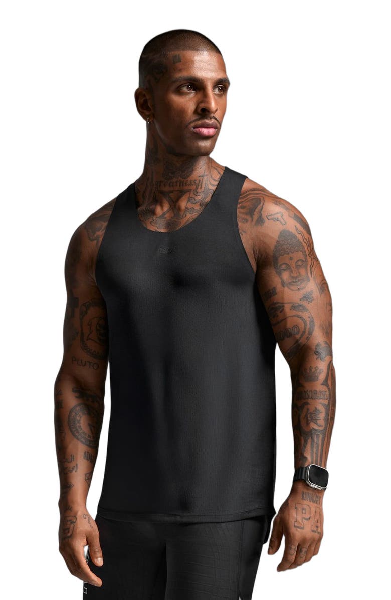 2XU Light Speed Tech Singlet, Main, color, Black/Black Reflective