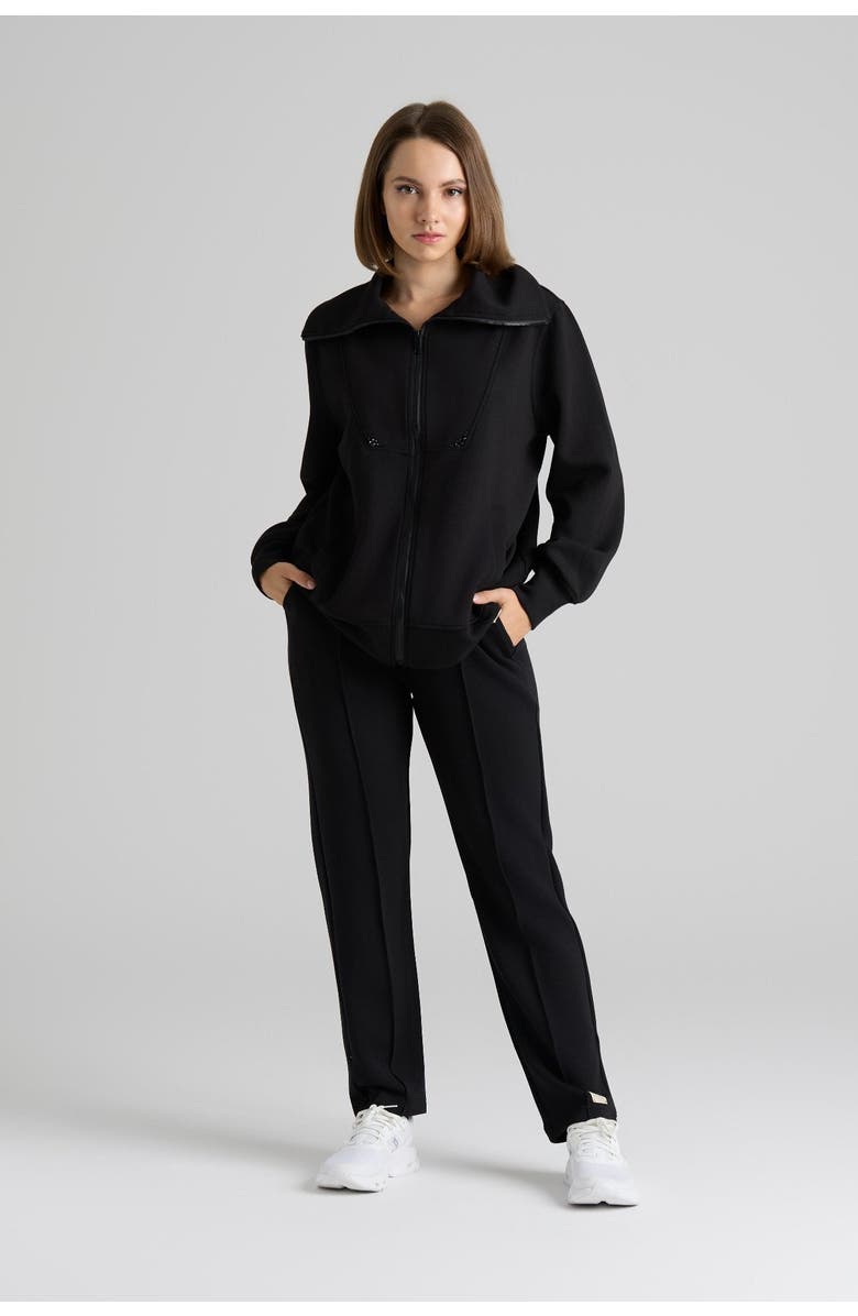 Le Fafo Raven Zip Up Jacket, Alternate, color, Black