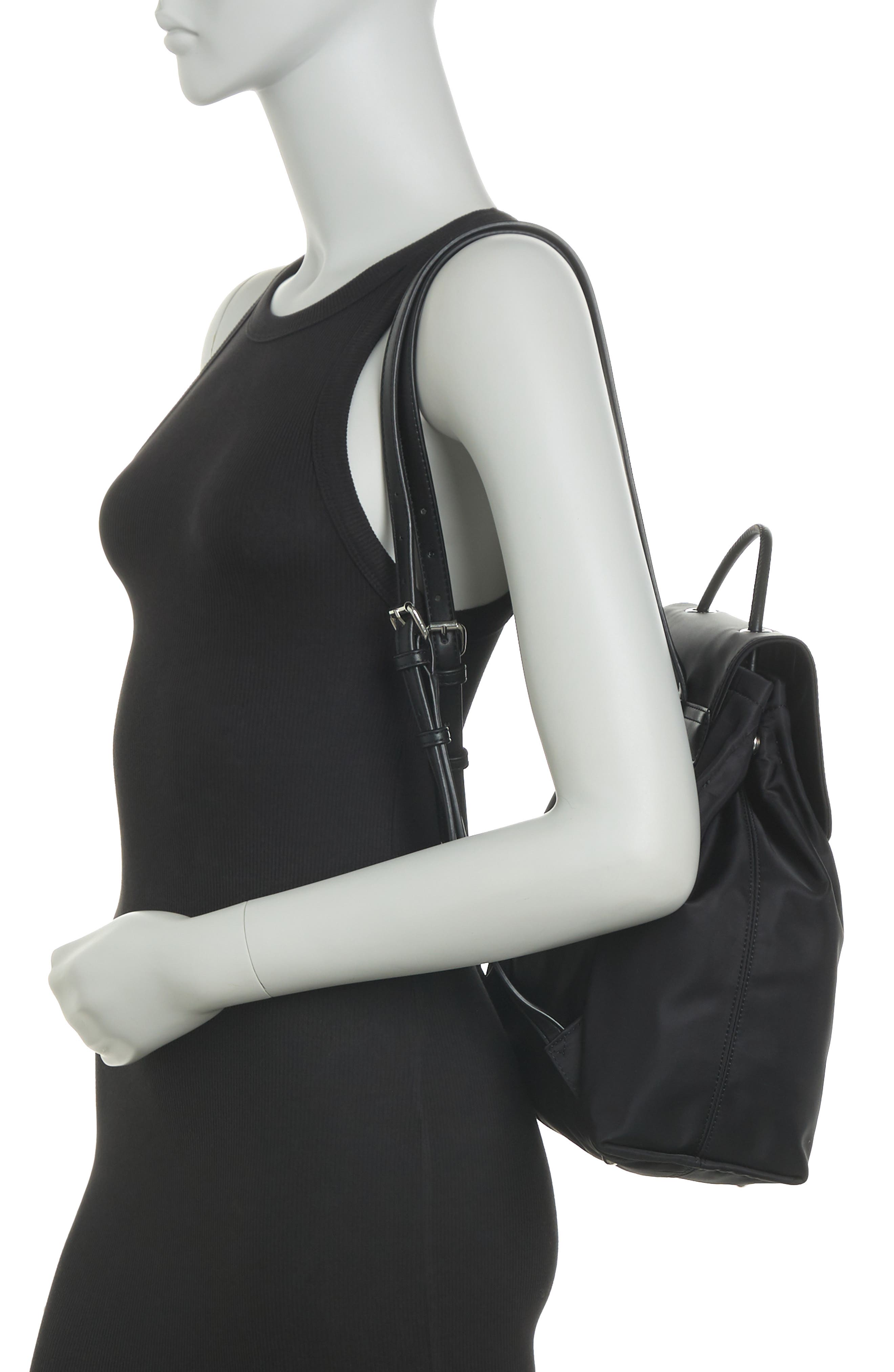 Calvin Klein Logo Embellished Nylon Mini Backpack, Alternate, color, 