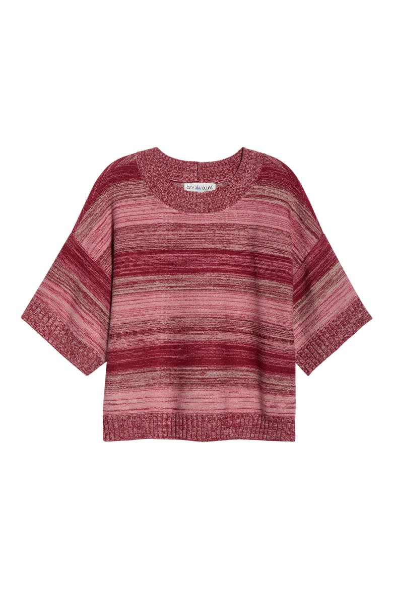 Broome Marled Stripe Sweater, Alternate, color, CHERRY
