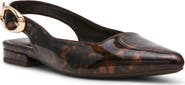 Anne Klein Kalil Faux Leather Slingback Pointed Toe Flat