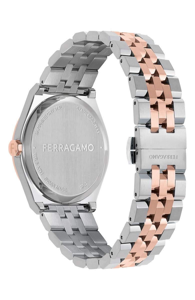 FERRAGAMO Vega New Two-Tone Bracelet Watch, 40mm, Alternate, color, Two Tone