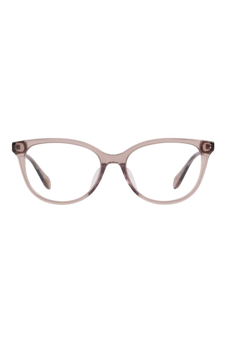 Kahala 53mm Low Bridge Cat Eye Optical Glasses, Main, color, SHELL / CLEAR LENSES