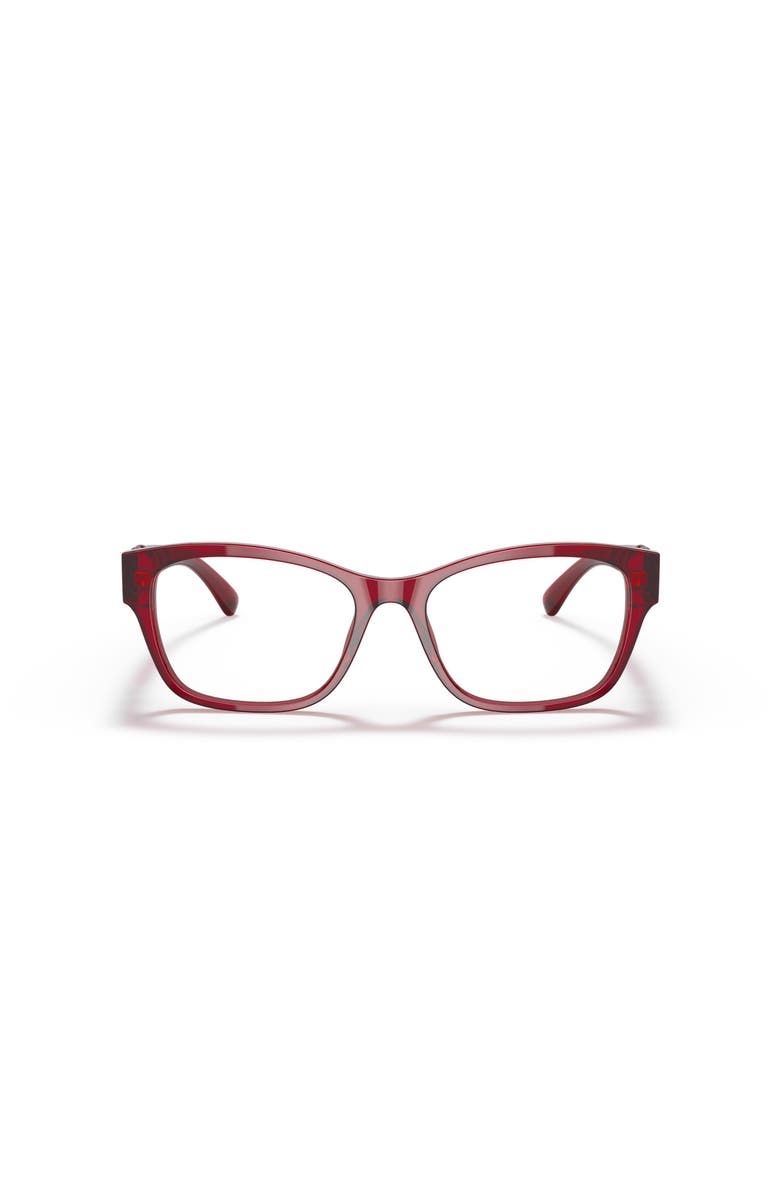Versace 54mm Phantos optical glasses, Alternate, color, Red