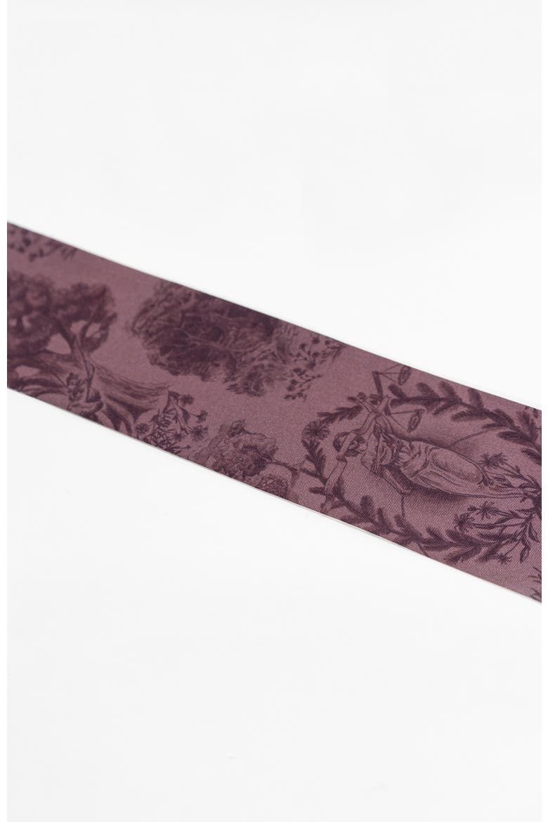 The Heroines Silk Twilly Scarf, Alternate, color, Plum