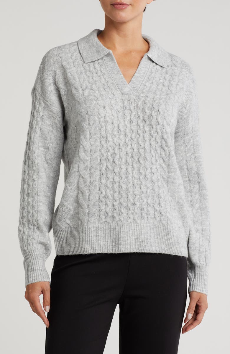 Caslon<sup>®</sup> Cable Stitch Sweater, Main, color, 