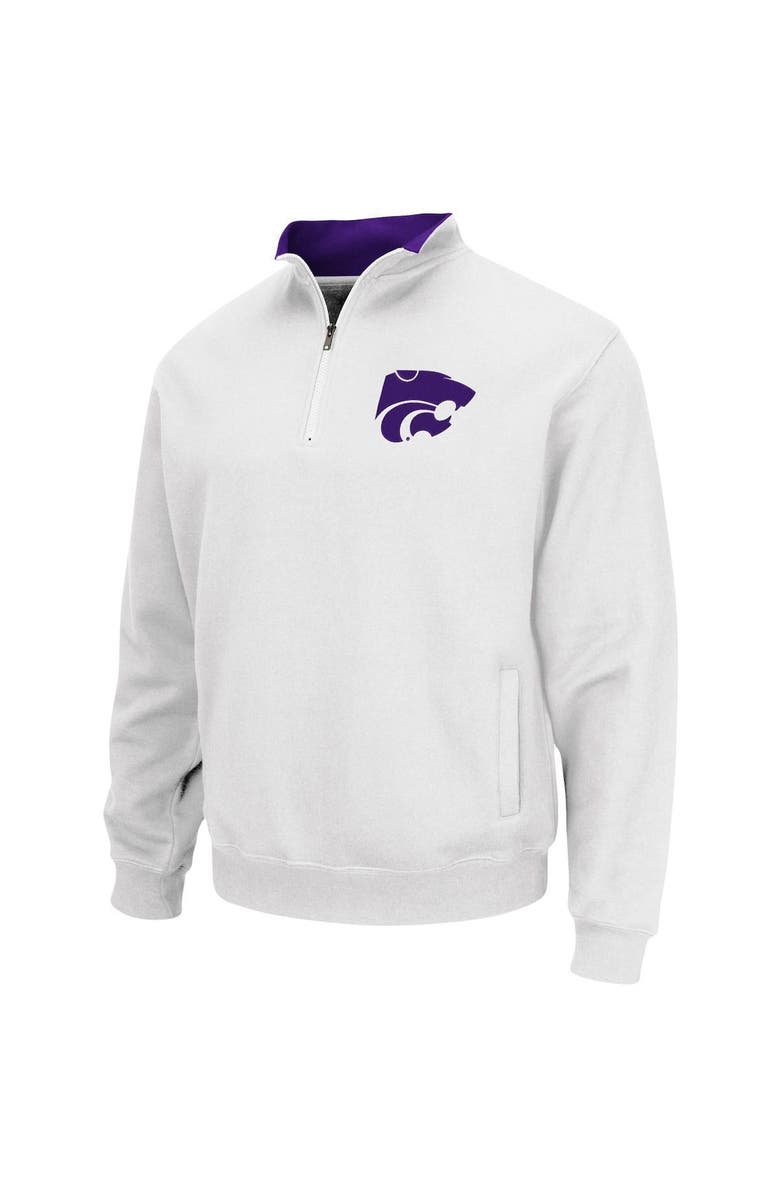 COLOSSEUM Men's Colosseum White Kansas State Wildcats Tortugas Logo Quarter-Zip Jacket, Alternate, color, White
