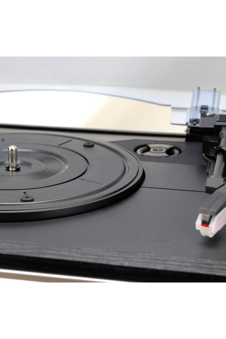 3-Speed Vinyl Turntable Home Stereo System w/CD Player, Alternate, color, Black