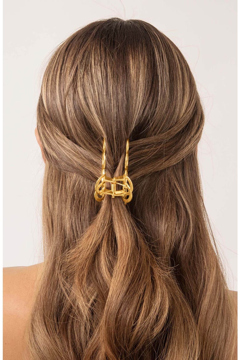 Open Ring Claw Clip, Alternate, color, GOLD