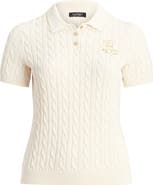 Lauren Ralph Lauren Embroidered Logo Cotton Polo Sweater