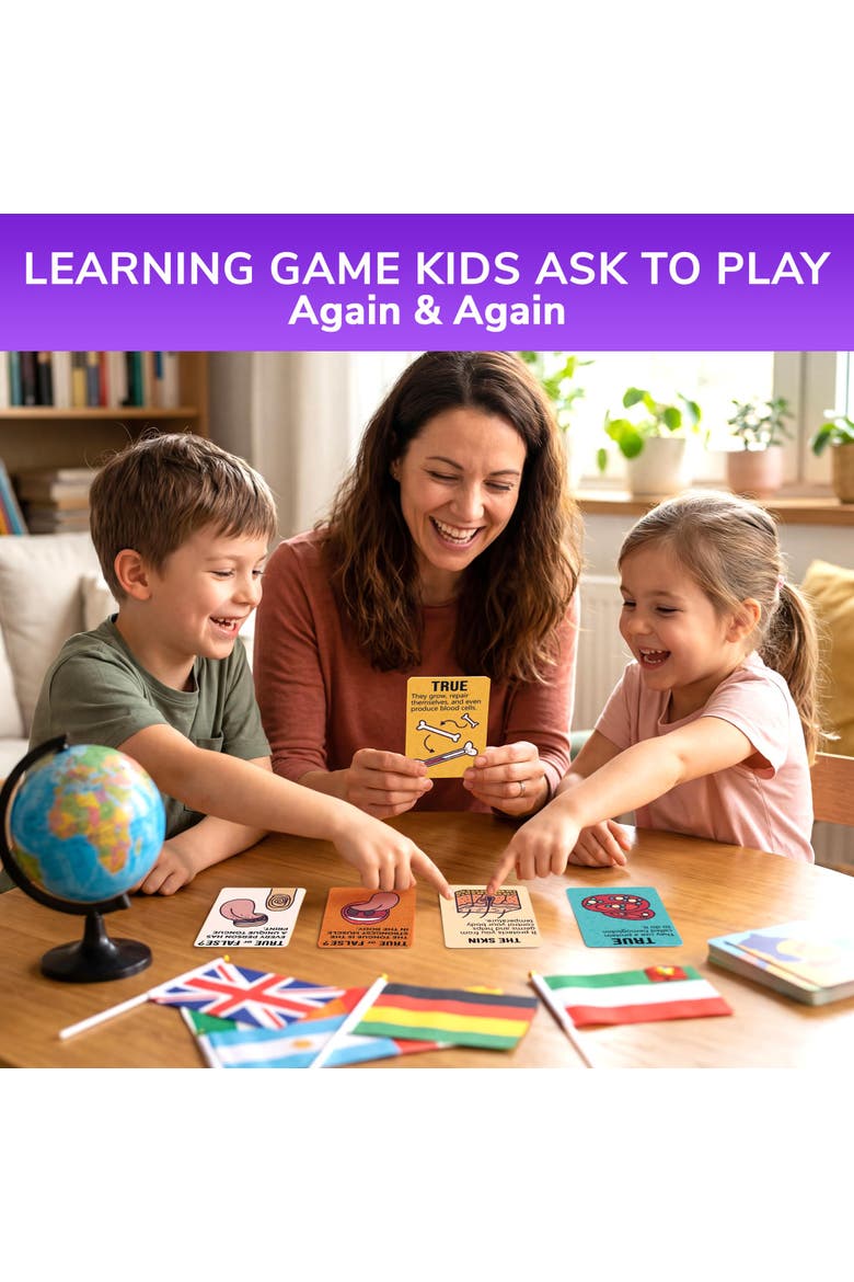 Kids Trivia Card Games - World, Space, History & Human Body, Alternate, color, Body