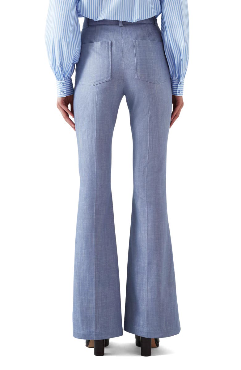 LK Bennett Avery Bootcut Pants, Alternate, color, Blue-Light Blue