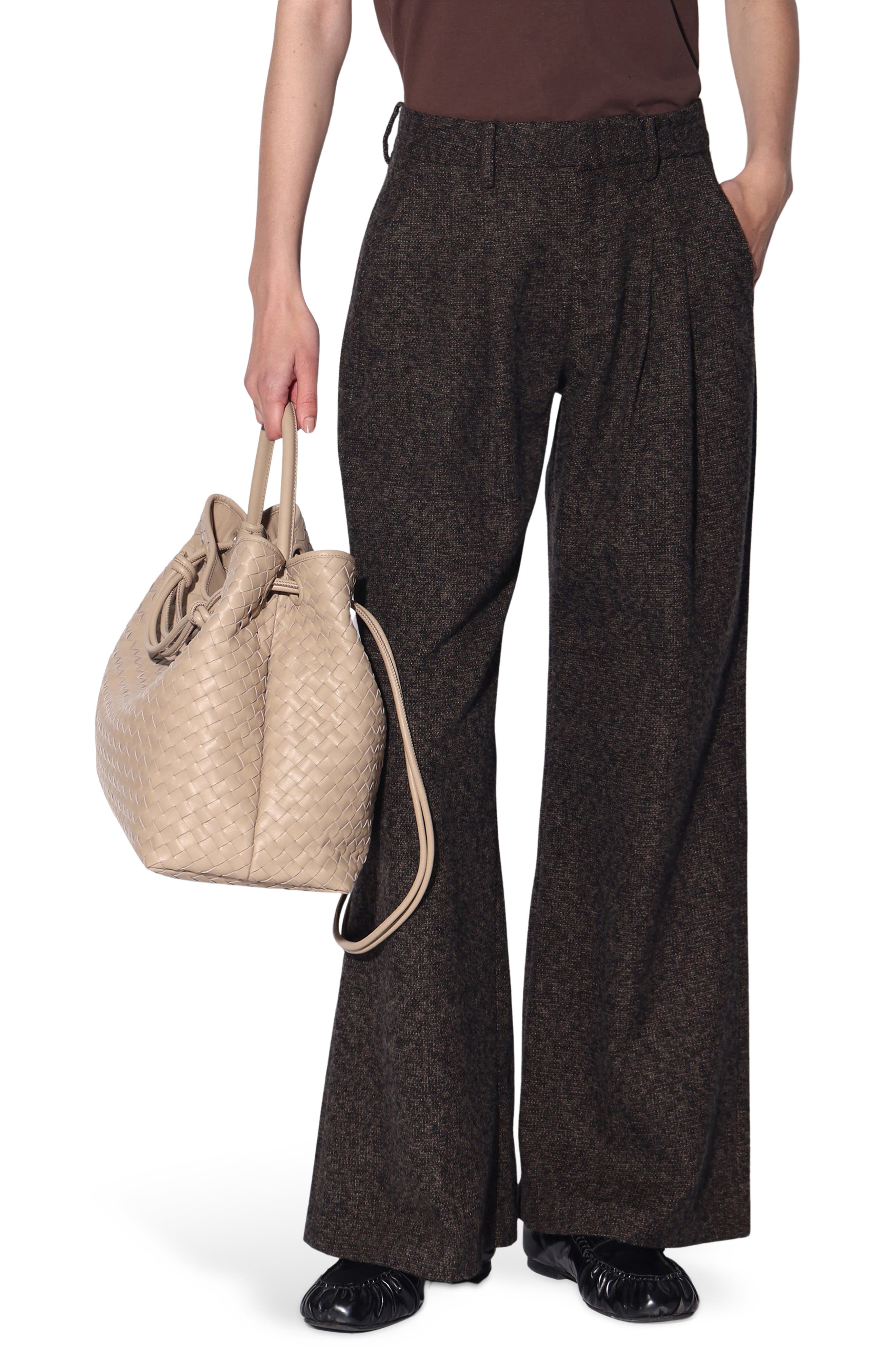 Samson Pleated Mid Rise Wide Leg Pants