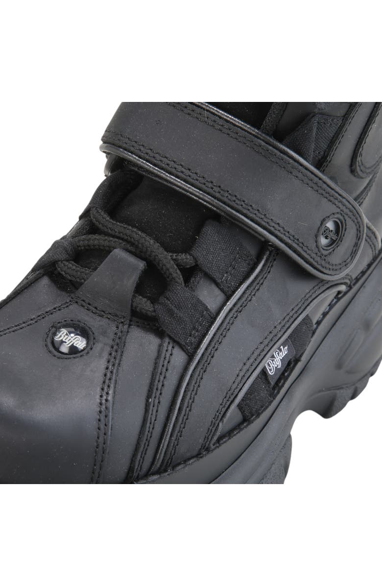 Buffalo Boots Classic High Leather Sneaker, Alternate, color, Black