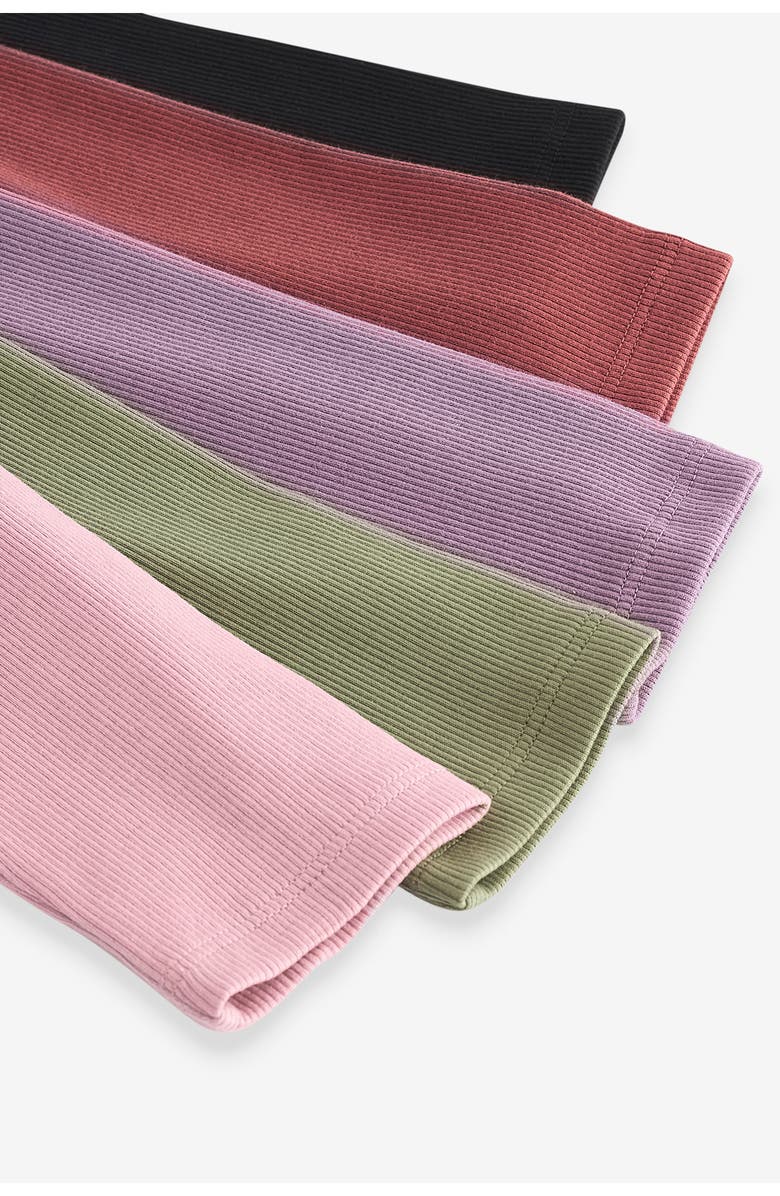 NEXT Kids' Assorted 5-Pack Stretch Cotton Leggings, Alternate, color, 